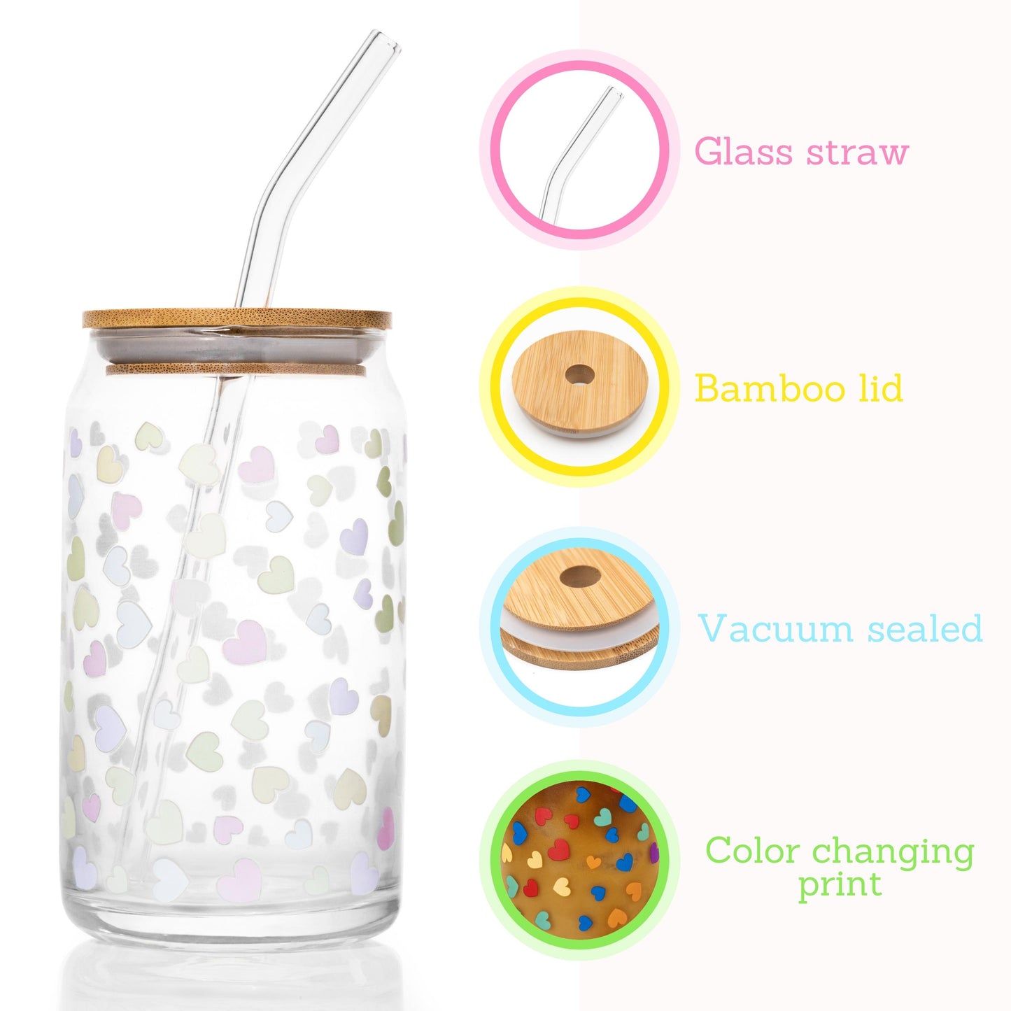 Sustainable Sipper | Color Changing Hearts