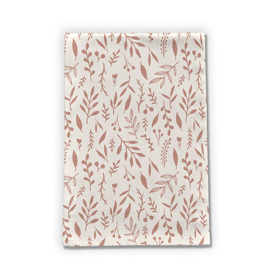 Tea Towel | Pink Leaves