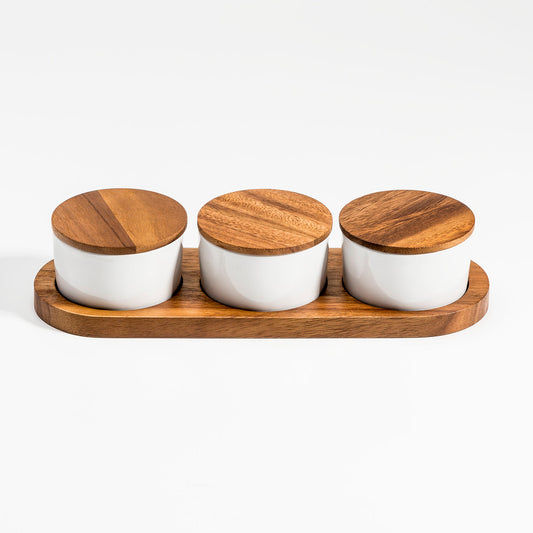 Serving Spice and Condiment Ceramic Bowl Set